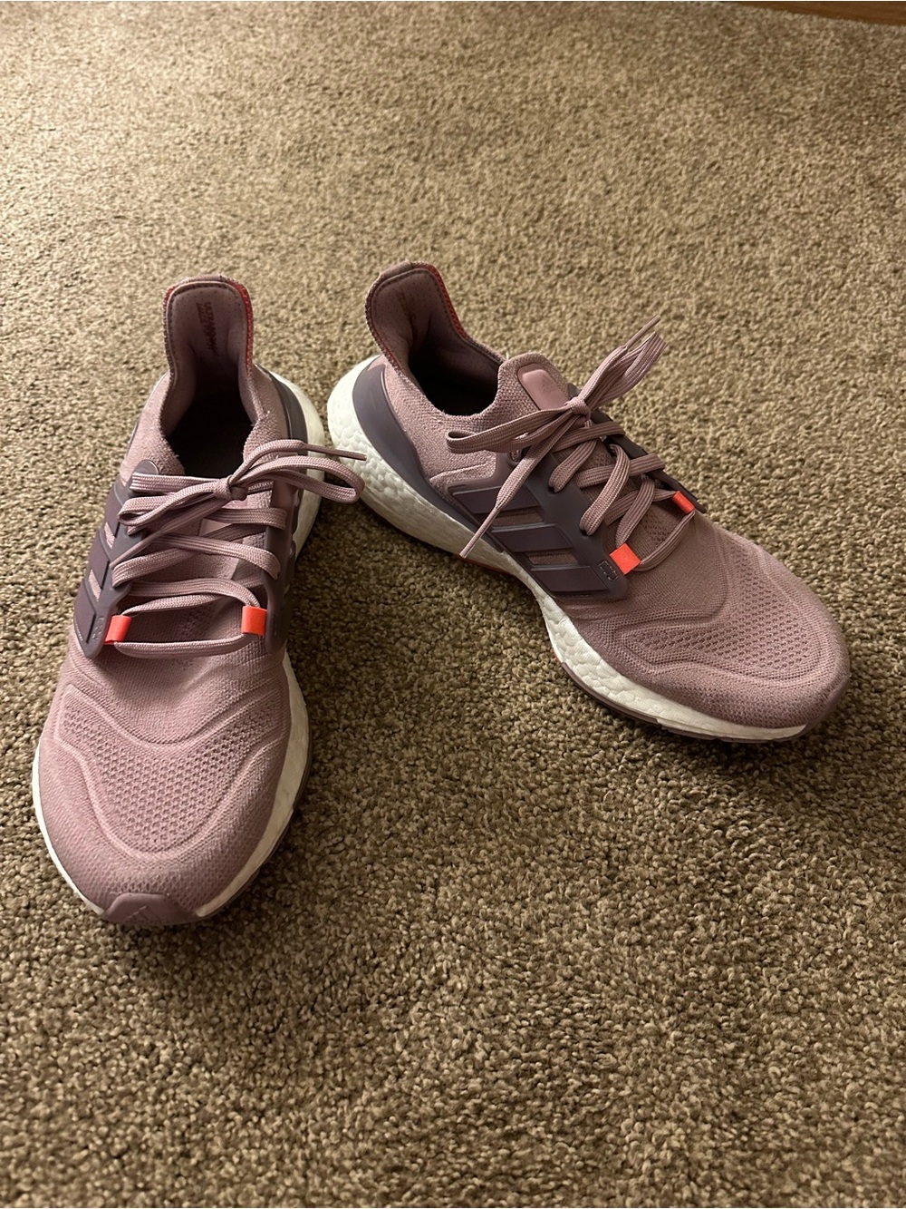 Adidas Ultraboost 22 women's sneakers - mauve with orange accents - Picture 3 of 6